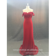 2017 ED Bridal New Fashion Sexy Lace Appliqued Lace-up Voltar Querida Off Shoulder Red Cheap Gaine Evening Dress